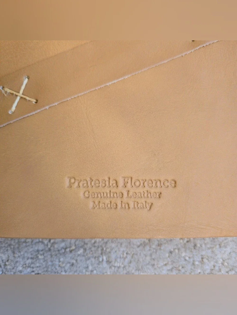 Genuine Italian Leather Journal Pratesia Florence Made In Italy 8.5”x 6” Tan